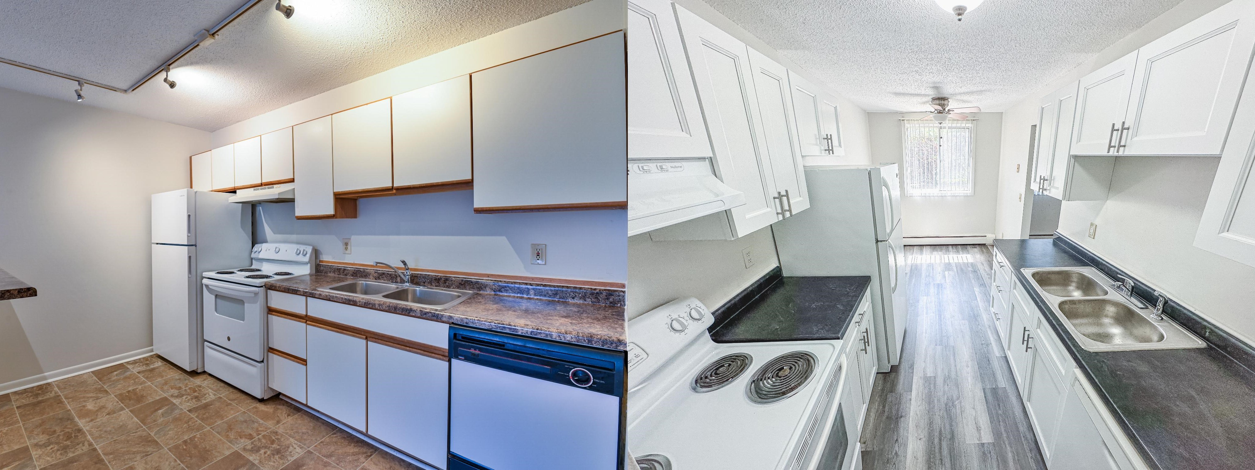 Renovated apartment kitchen